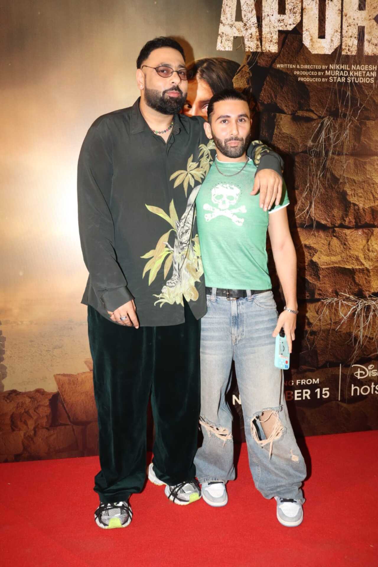 Badshah poses with the popular 'friend of every star kid' Orry