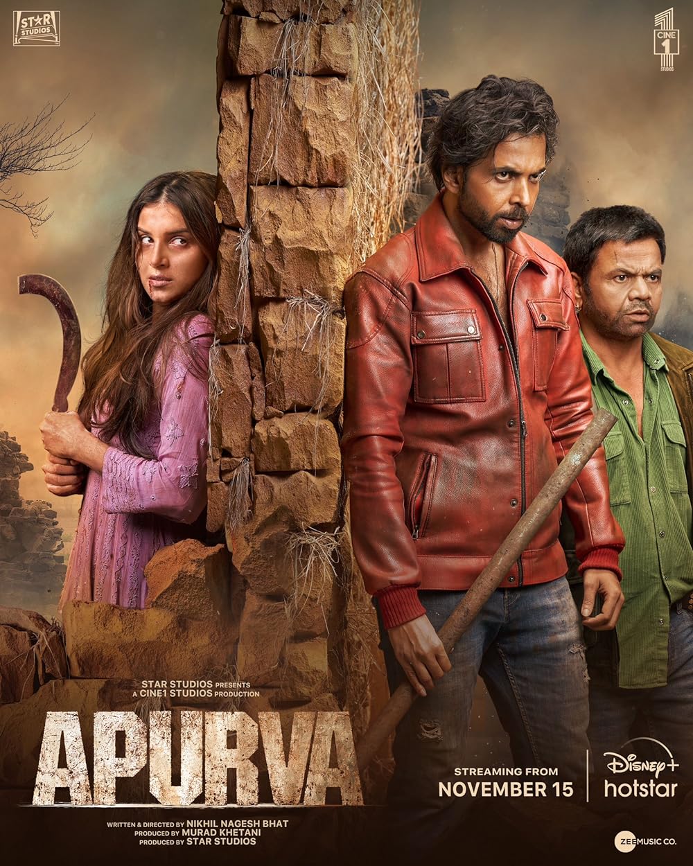 Apurva (November 15) - Streaming on Disney+ HotstarThe upcoming thriller 