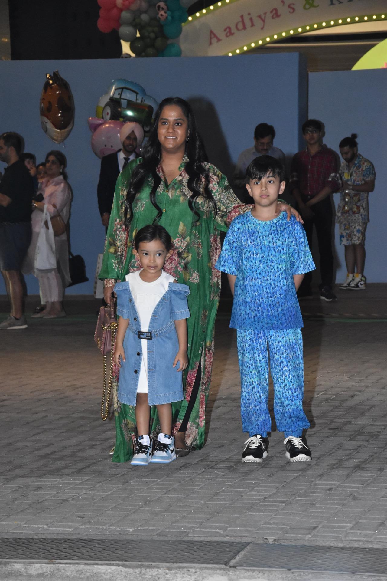 Arpita Khan Sharma attended the party with her kids, Ahil and Ayat