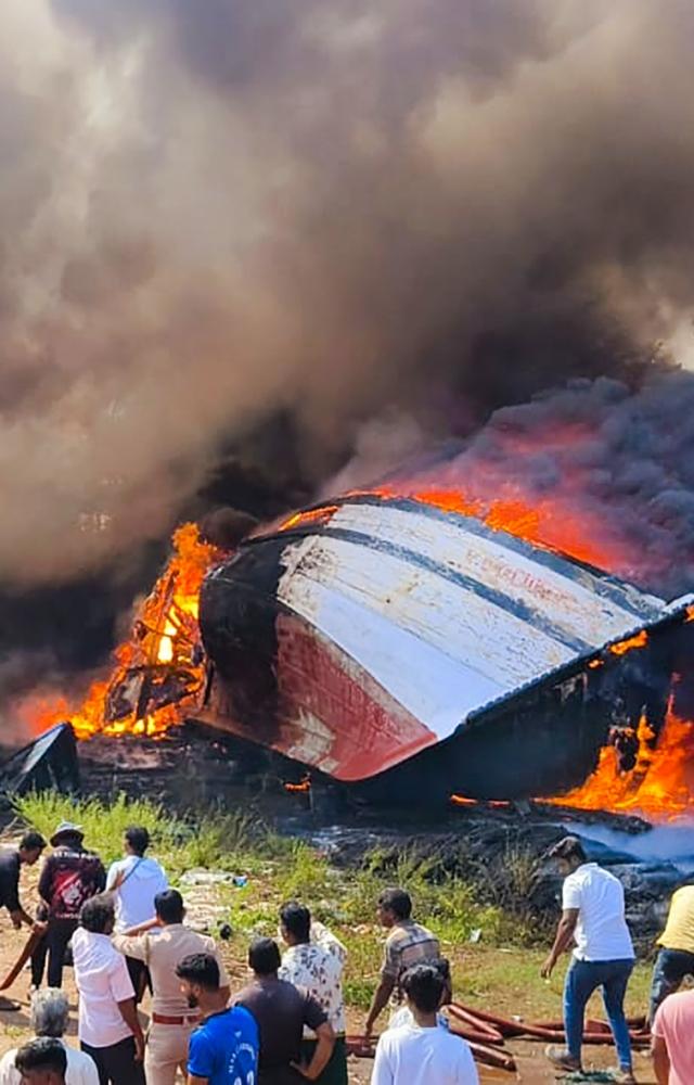 Sources said the cause of the fire was not immediately known