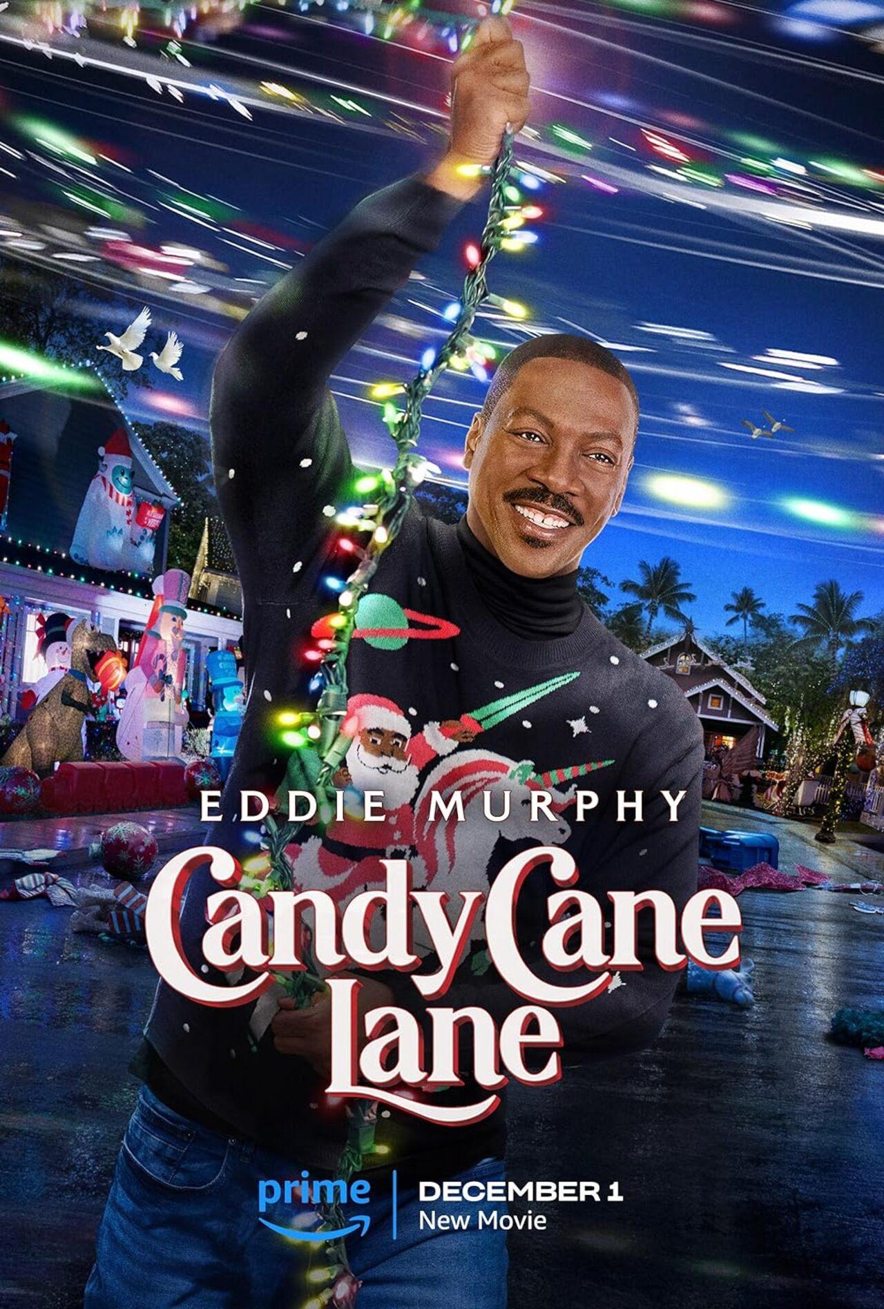 Candy Cane Lane is a Christmas film releasing on Amazon Prime Video on December 1, 2023. It is about a person named Chris who desires to win the contest for the best-decorated home for Christmas, and seeks help from stranger to use his magic to make his house look stunning