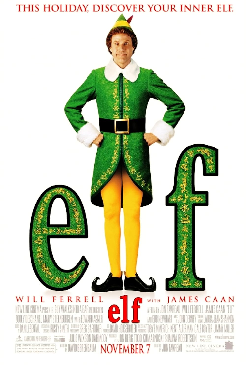 Will Ferrell plays a man who thinks he's an elf. It's a funny fish-out-of-water story set in New York City during Christmas