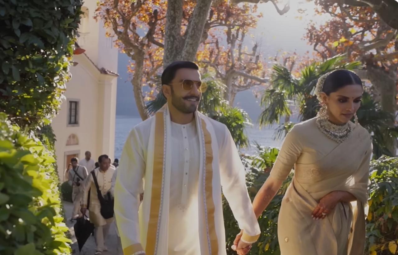 Deepika and Ranveer looked gorgeous in ivory