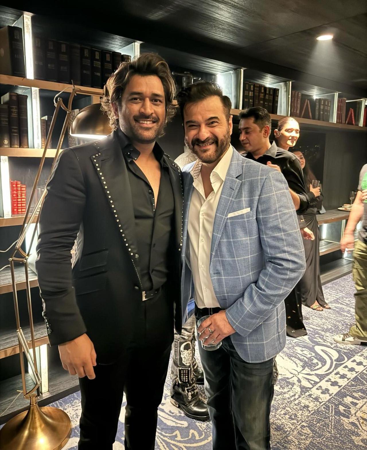 Sanjay Kapoor has his fan moment as he meets MS Dhoni