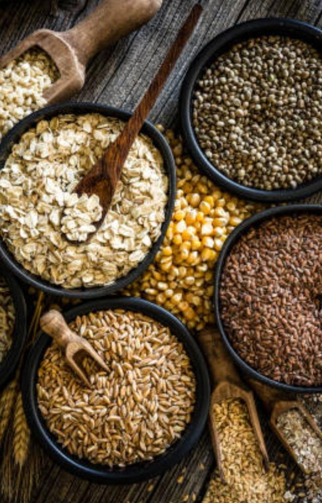 Opt for whole grains like brown rice, quinoa, barley, and oats instead of refined grains like white rice or Maida as they have a lower glycemic index 
