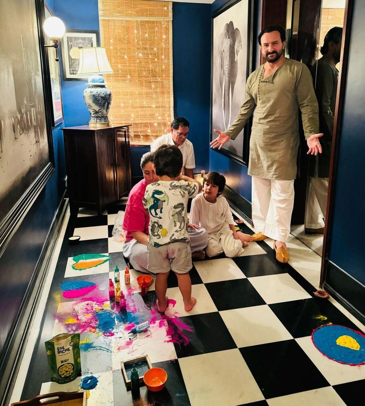 Before the grand Diwali party, Kareena had shared a glimpse at the Diwali prep phase at her house