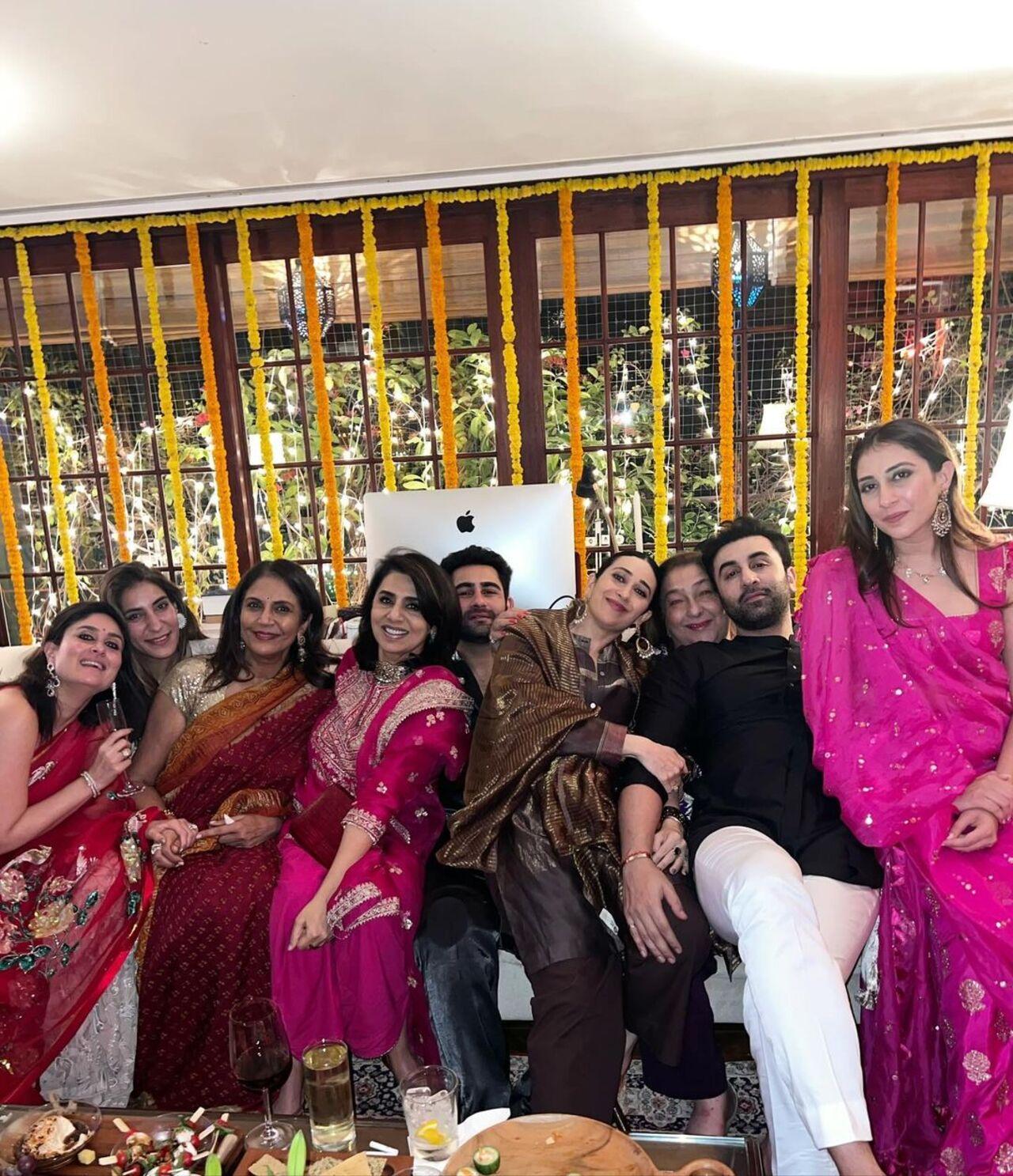 The Kapoors giving Hum Saath Saath Hai vibes at the Diwali party
