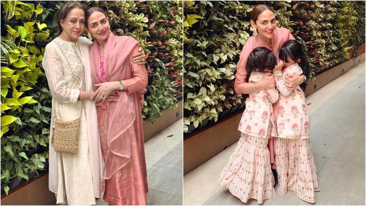 Esha Deol Birthday 2023: Actress performs havan with mom Hema and daughters, shares pictures
