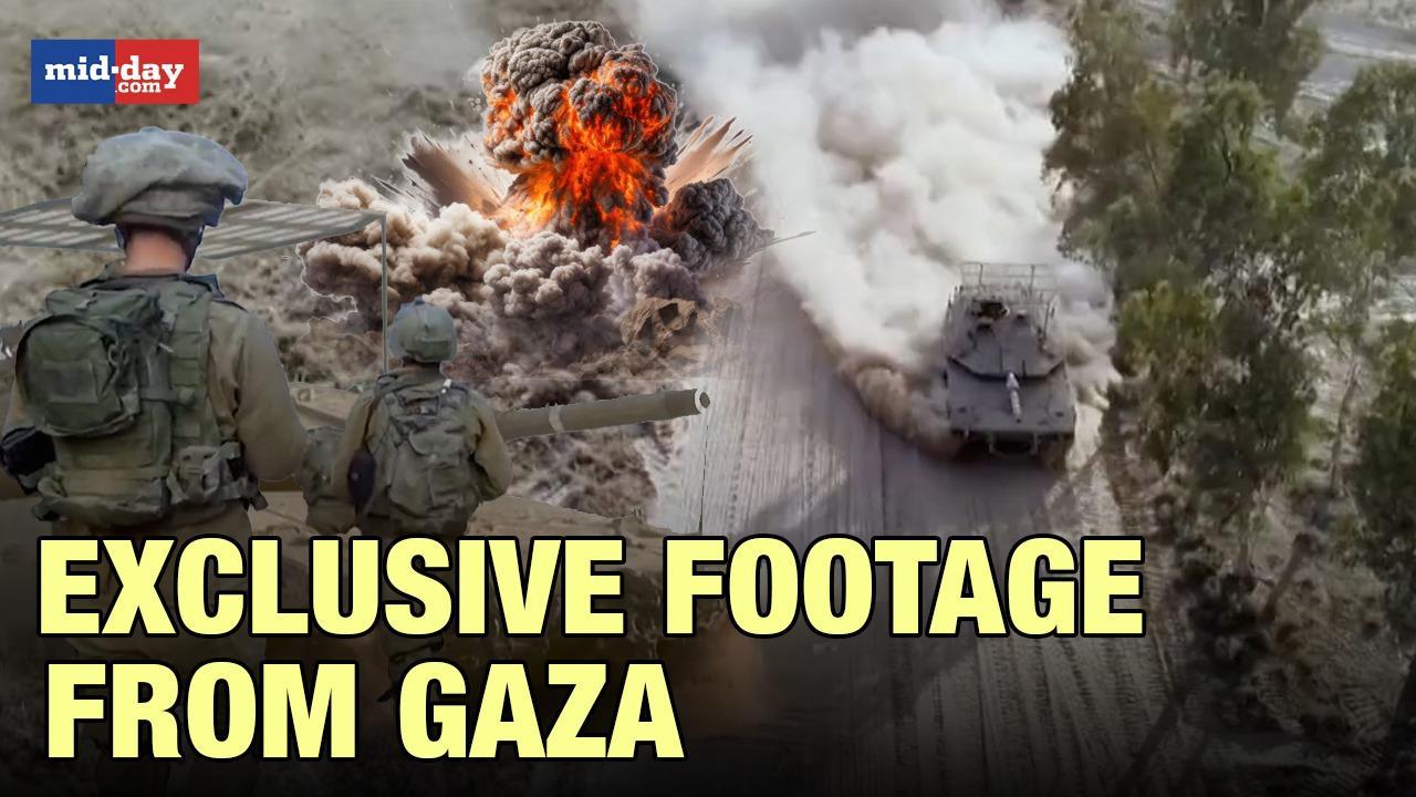 Israel-Hamas Conflict: IDF releases exclusive footage of tanks pounding Gaza