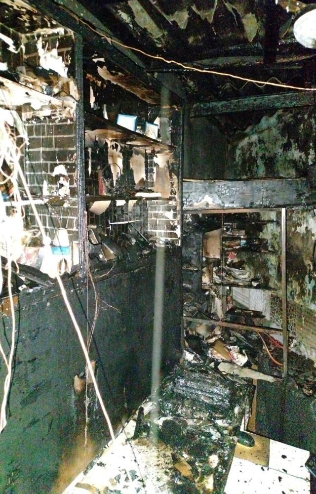 Electronics shop gutted in fire