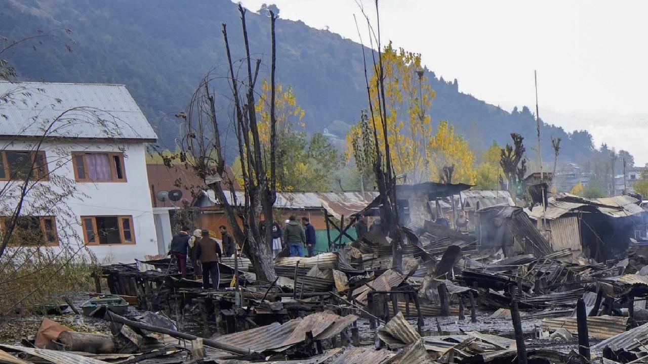 At least five houseboats and three huts were damaged, the official said