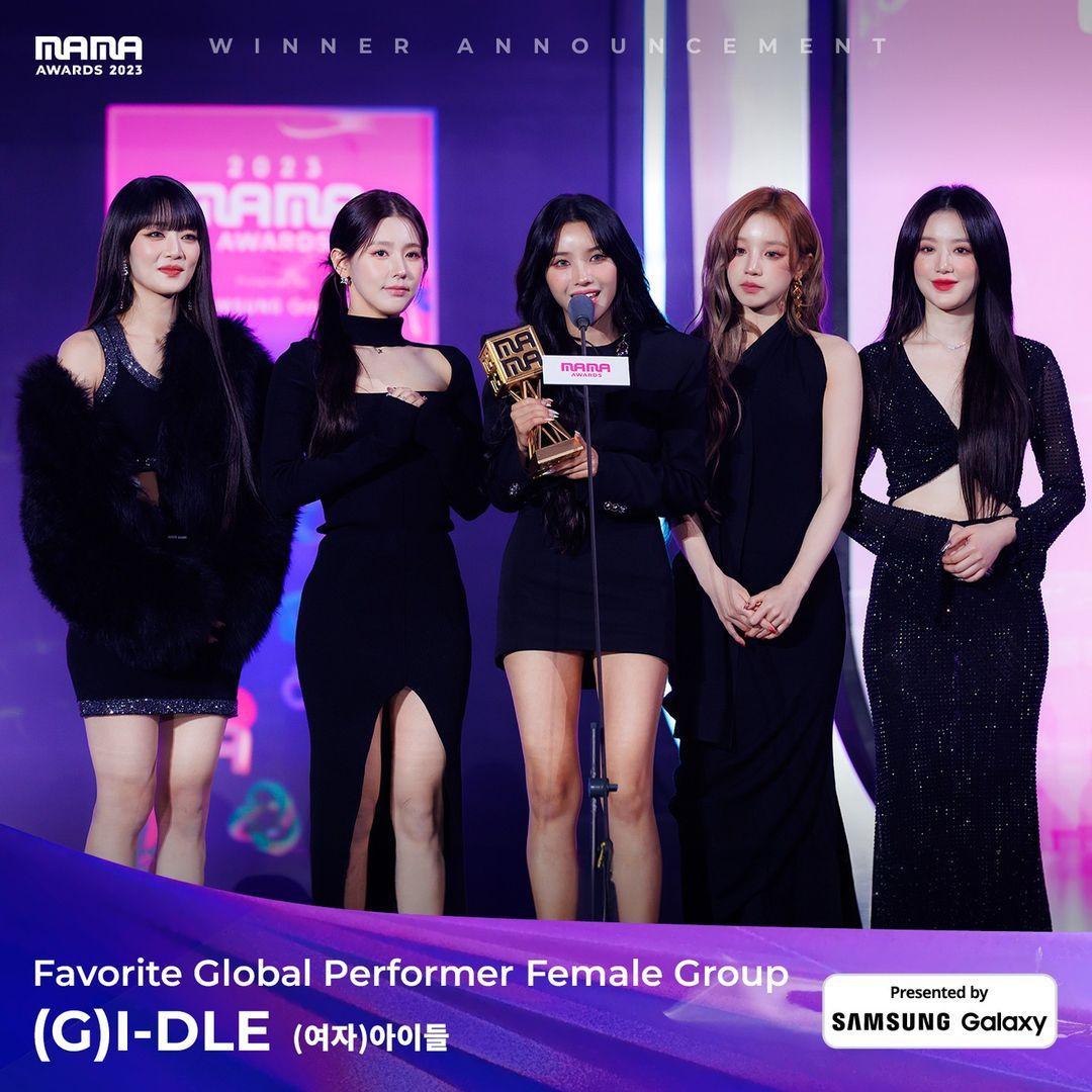 The Favorite Global Performer Female Group award was given to (G)I-dle.