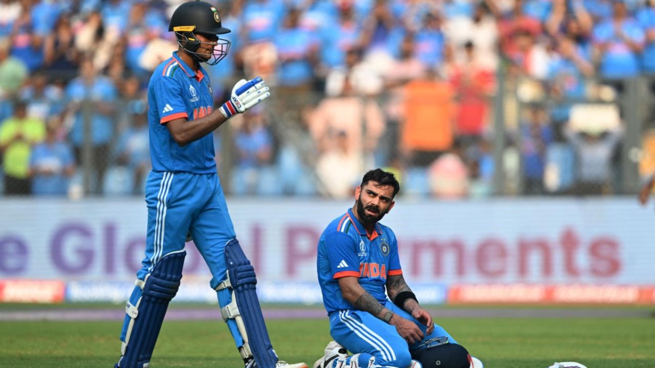 Team India lost the early wicket of their skipper Rohit Sharma. After his dismissal, Shubman Gill and Virat Kohli took the match forward and made a 100-run-stand. Kohli missed out on his 49 ODI hundred but made sure that the team reached a respectable score. Young lad Shubman Gill missed out on his first ODI World Cup century but has shown India's future dependency on him