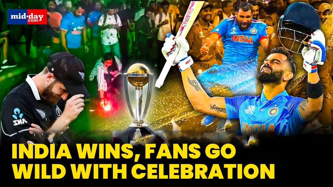 INDvsNZ: Fans celebrate after India’s thrilling win in World Cup 2023 Semifinal