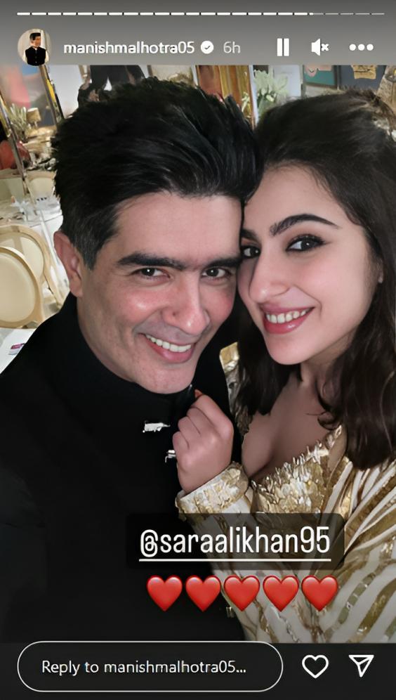 Manish Malhotra blessed us with many pictures from the event. Here the fashion maestro is pictured with the hostess herself