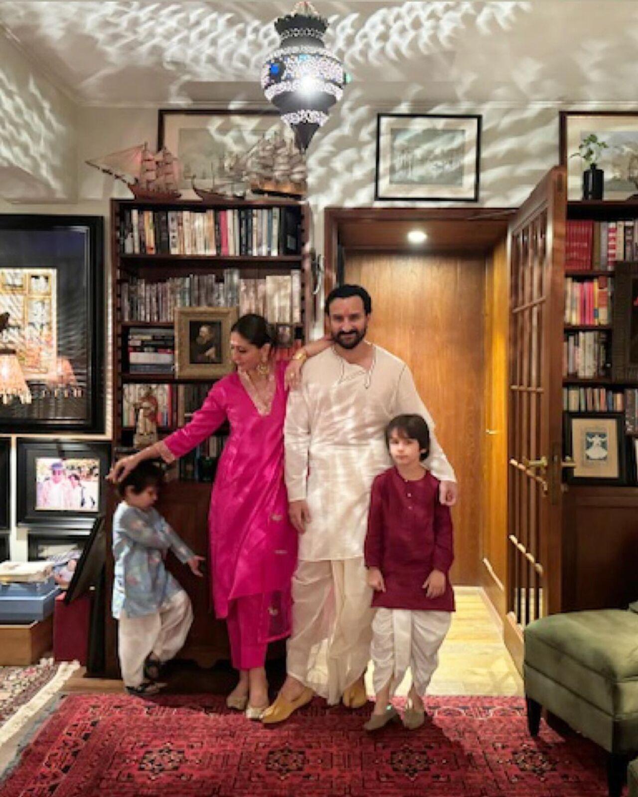 Kareena Kapoor Khan showed her struggle to get one proper family picture with her husband Saif Ali Khan and children Taimur-Jeh