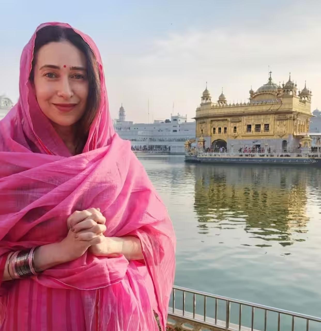 Karisma Kapoor recently visited the Golden Temple. She looked pretty in a pink outfit (Source/Karisma Kapoor Instagram)