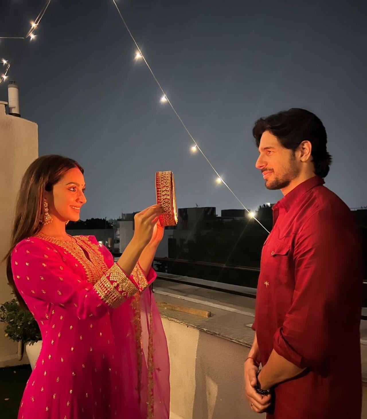 Kiara Advani and Sidharth Malhotra also celebrated their first Karwa Chauth as a married couple. The duo got married in February this year
