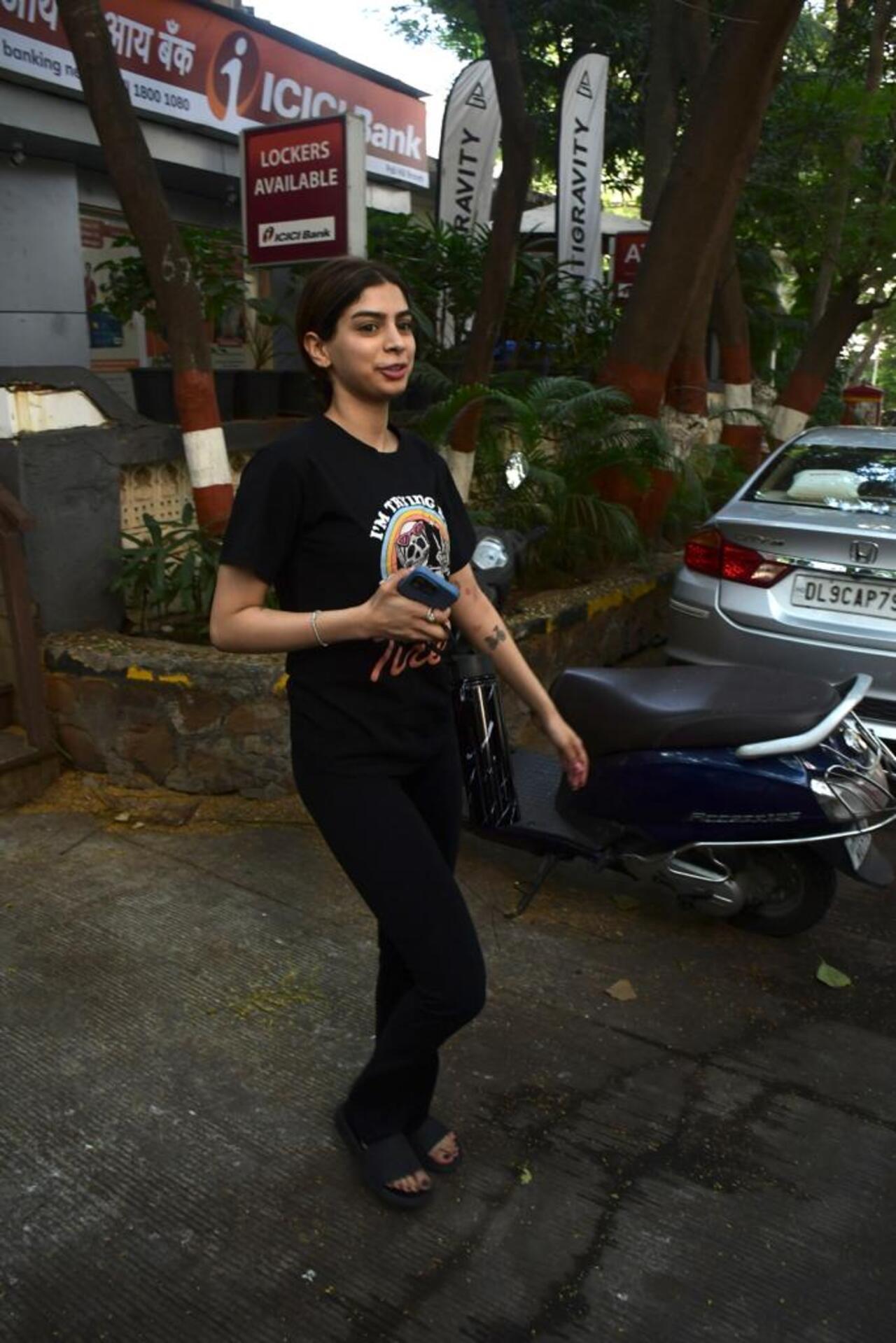 Khushi Kapoor was clicked post her workout session