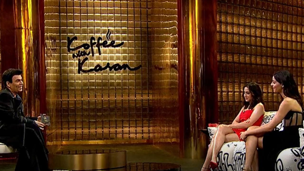 The third episode of Koffee With Karan 8 started with Karan Johar confirming that Ananya Panday and Sara Ali Khan dated the same person, Kartik Aaryan