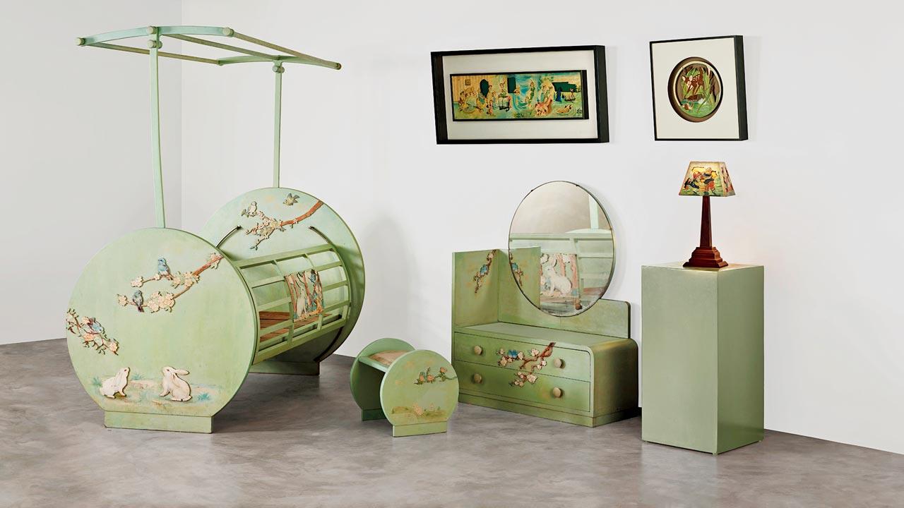 A Cherry Blossom-themed suite—one of the highlights of Husain’s time at Fantasy. Pics Courtesy/Saffronart Foundation