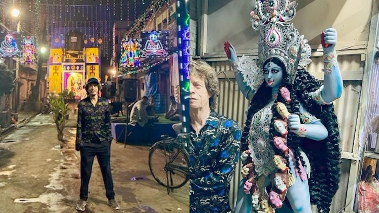 Rolling Stones frontman Mick Jagger goes pandal-hopping in Kolkata on Kali Pujo