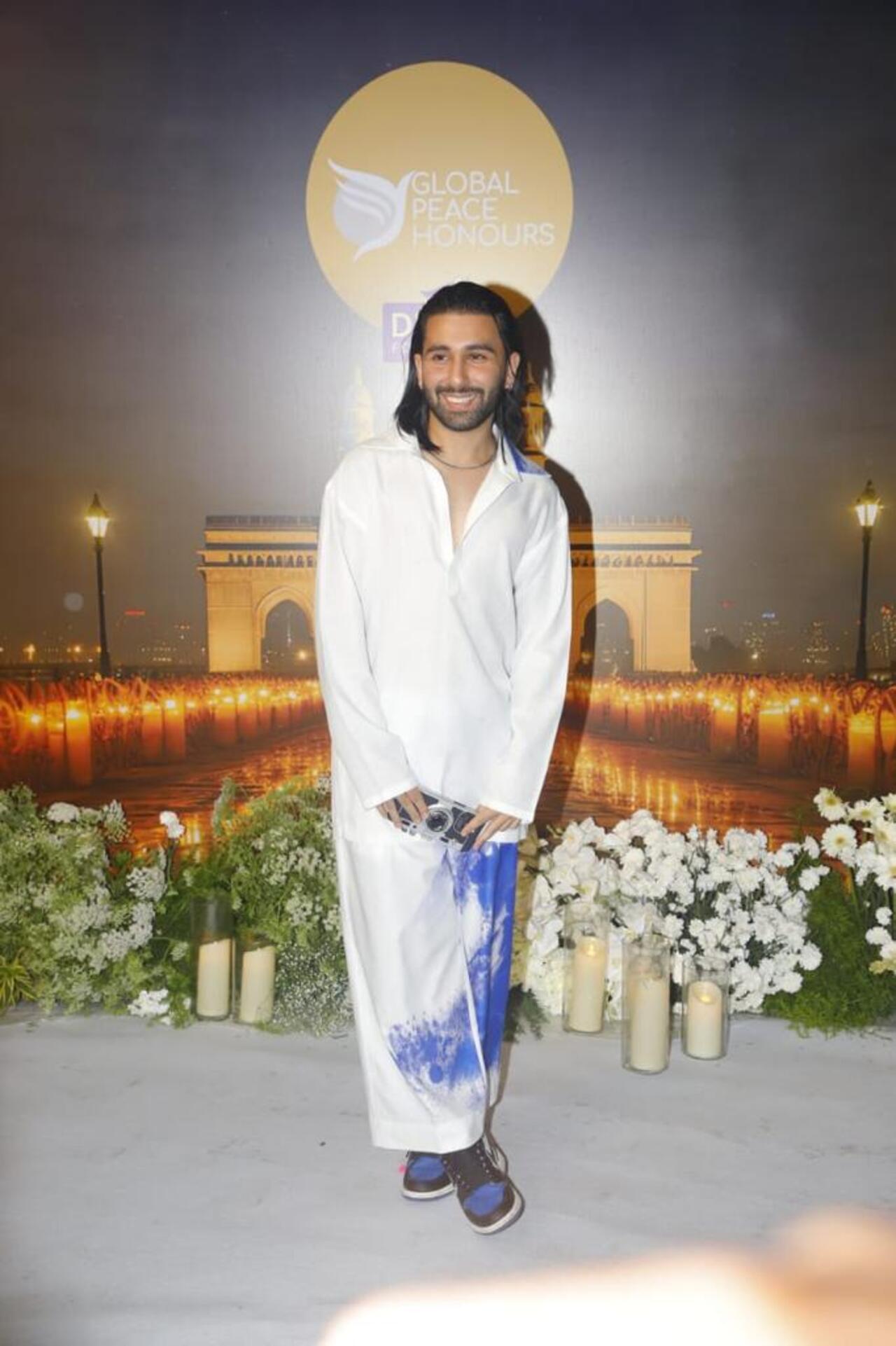 Orry was also seen at the event dressed in an all-white attire