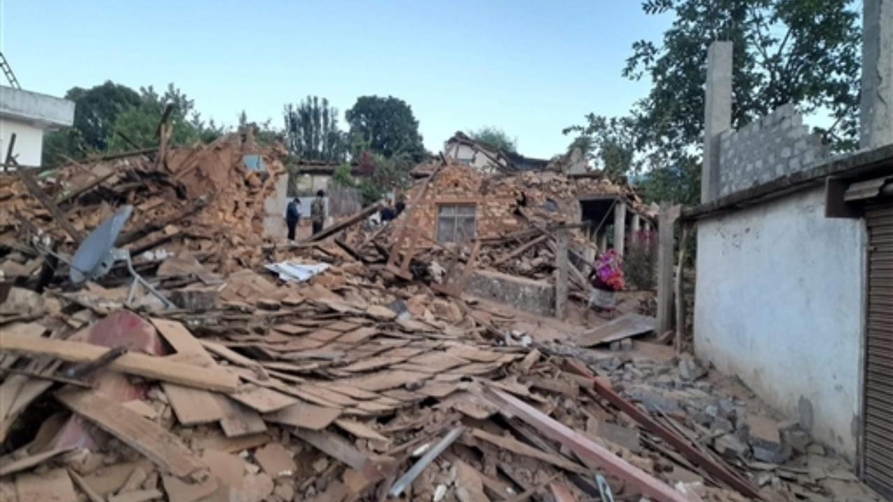 At least 140 people were killed when a strong earthquake hit a remote pocket of Nepal, officials said early on November 4 (Pic/PTI)