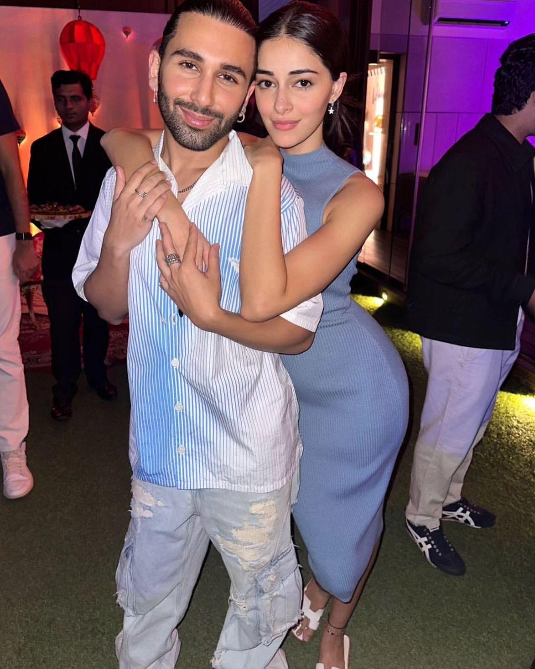 Orry snapped with his bestie Ananya Panday. How cute do these two look coordinated in blue?