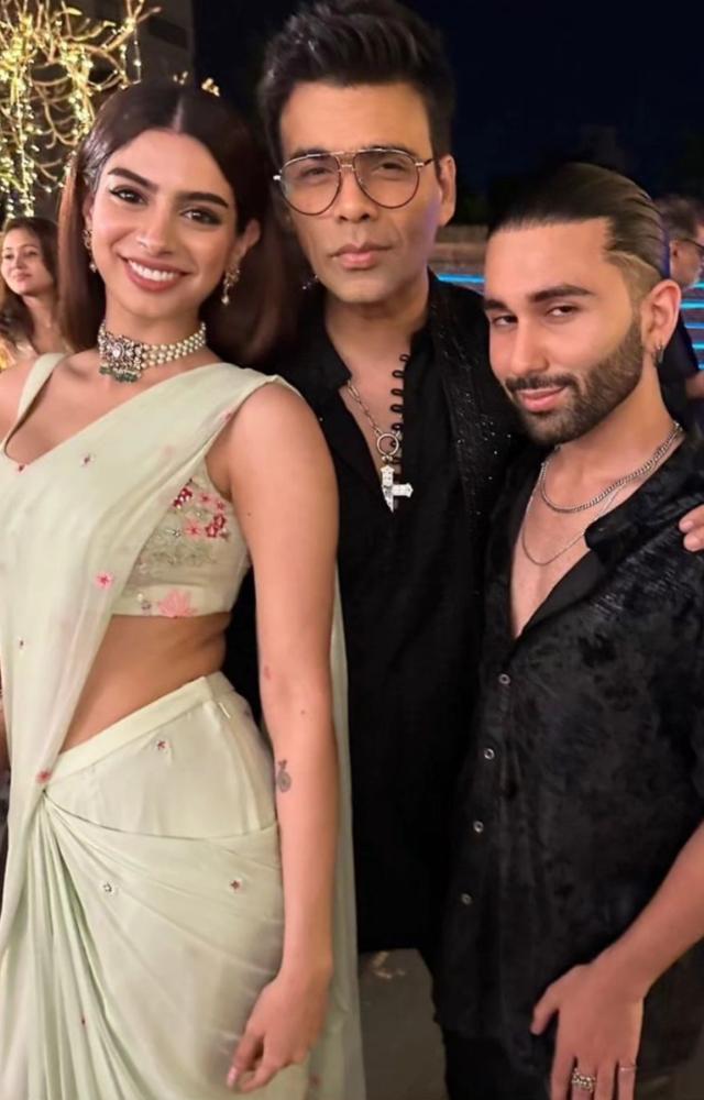 Orry pictured with iconic Karan Johar at a Diwali party
