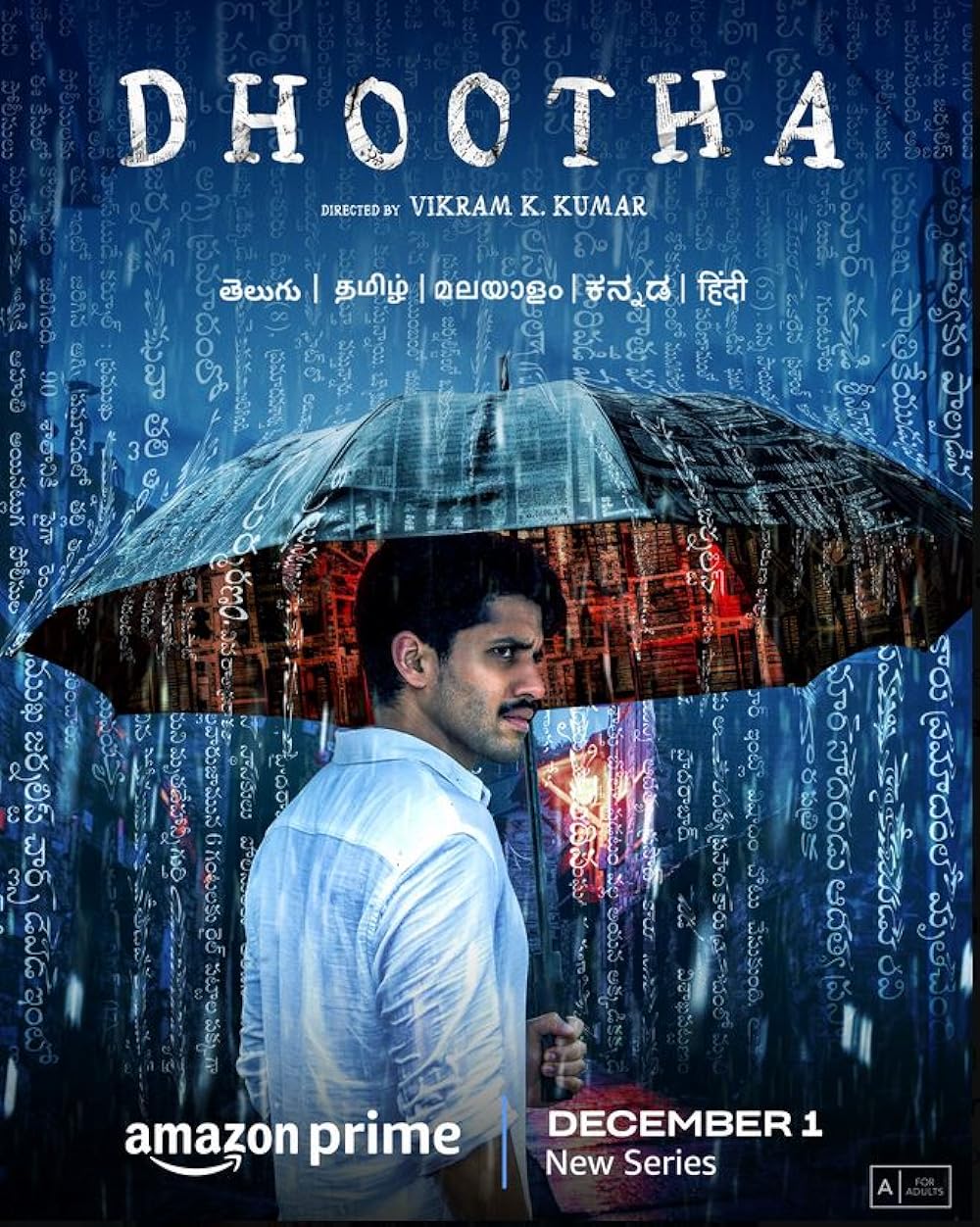 Dhootha (December 1) - Streaming on Amazon Prime VideoStarring Naga Chaitanya Akkineni and Prachi Desai, 