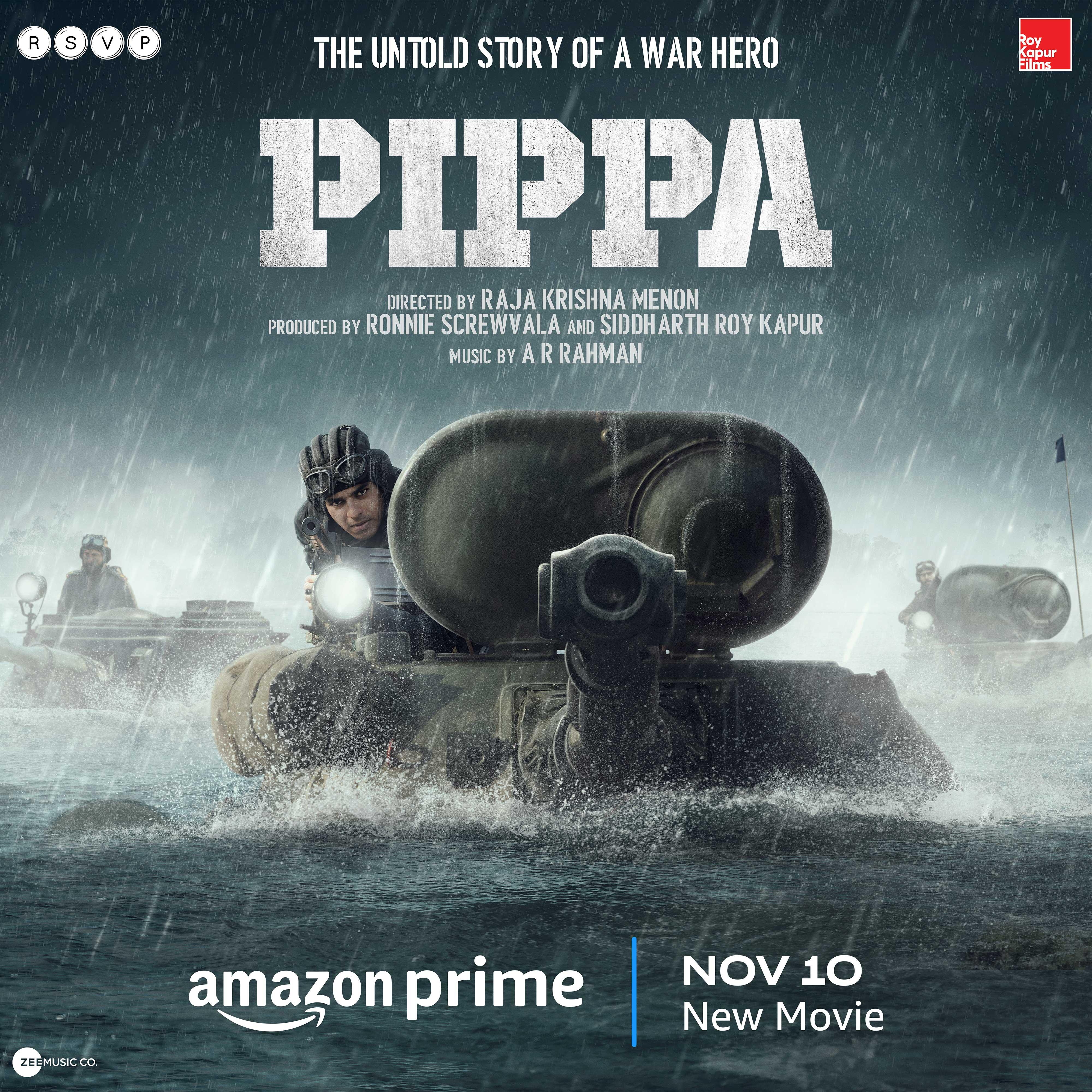 Pippa (November 10) - Streaming on Prime Video
Pippa is a portrayal of the pivotal Battle of Garibpur, a significant conflict during the Indo-Pakistan War of 1971 which also played a crucial role in Bangladesh’s struggle for independence. The film narrates the wartime journey and personal growth of Captain Balram Mehta (Ishaan Khatter) of the 45 Cavalry Tank Squadron.