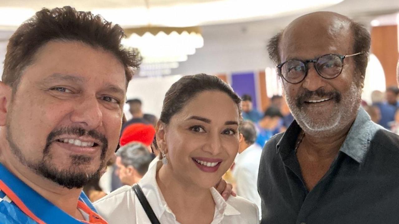 Madhuri Dixit recalls talking to Rajinikanth in Marathi during shoot of 'Uttar Dakshin' in the 80s