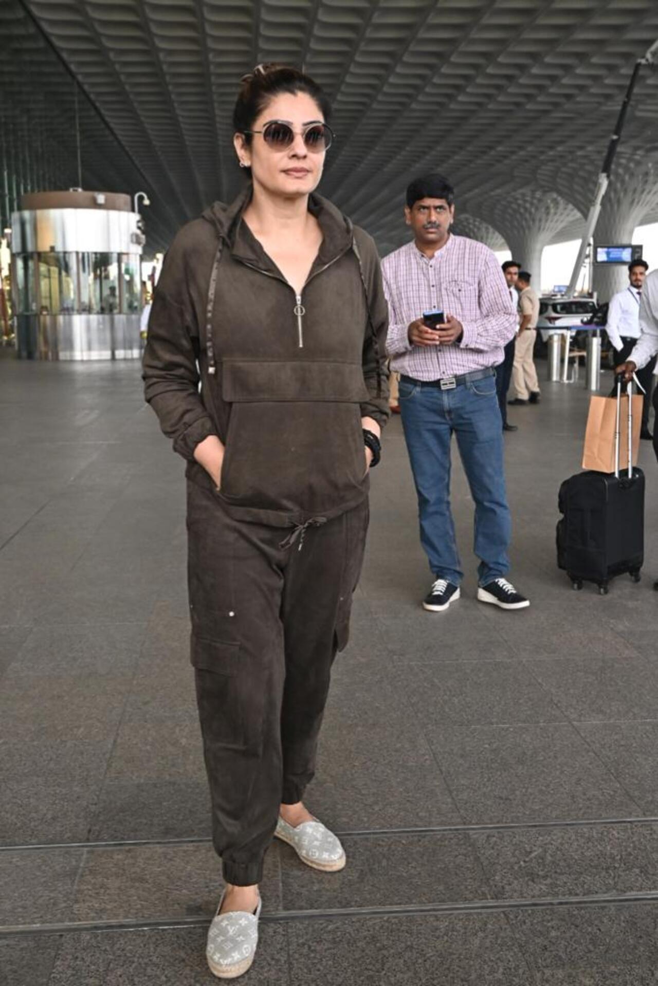 Raveena Tandon was spotted at the airport