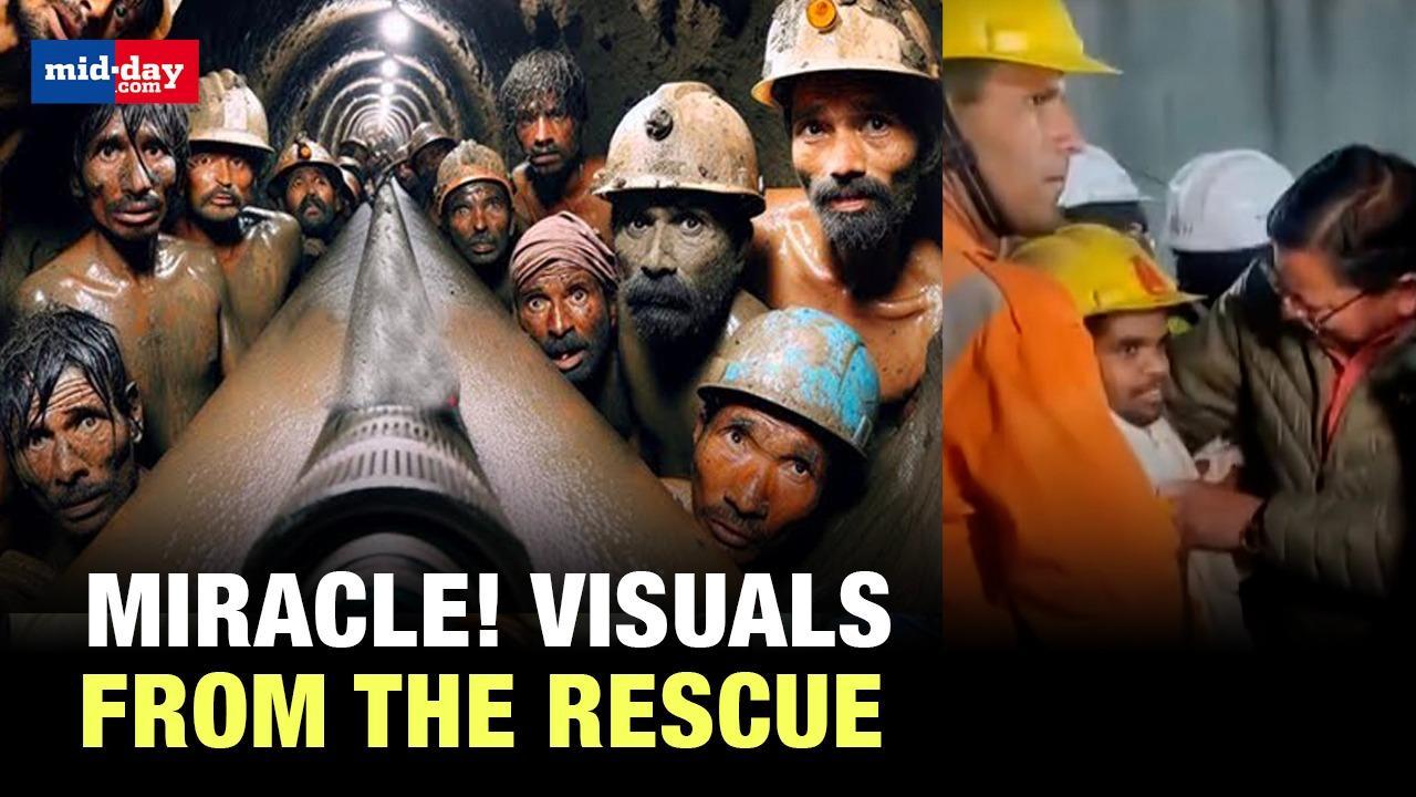 Uttarkashi Tunnel Rescue: Visuals of the rescue of the 41 trapped workers