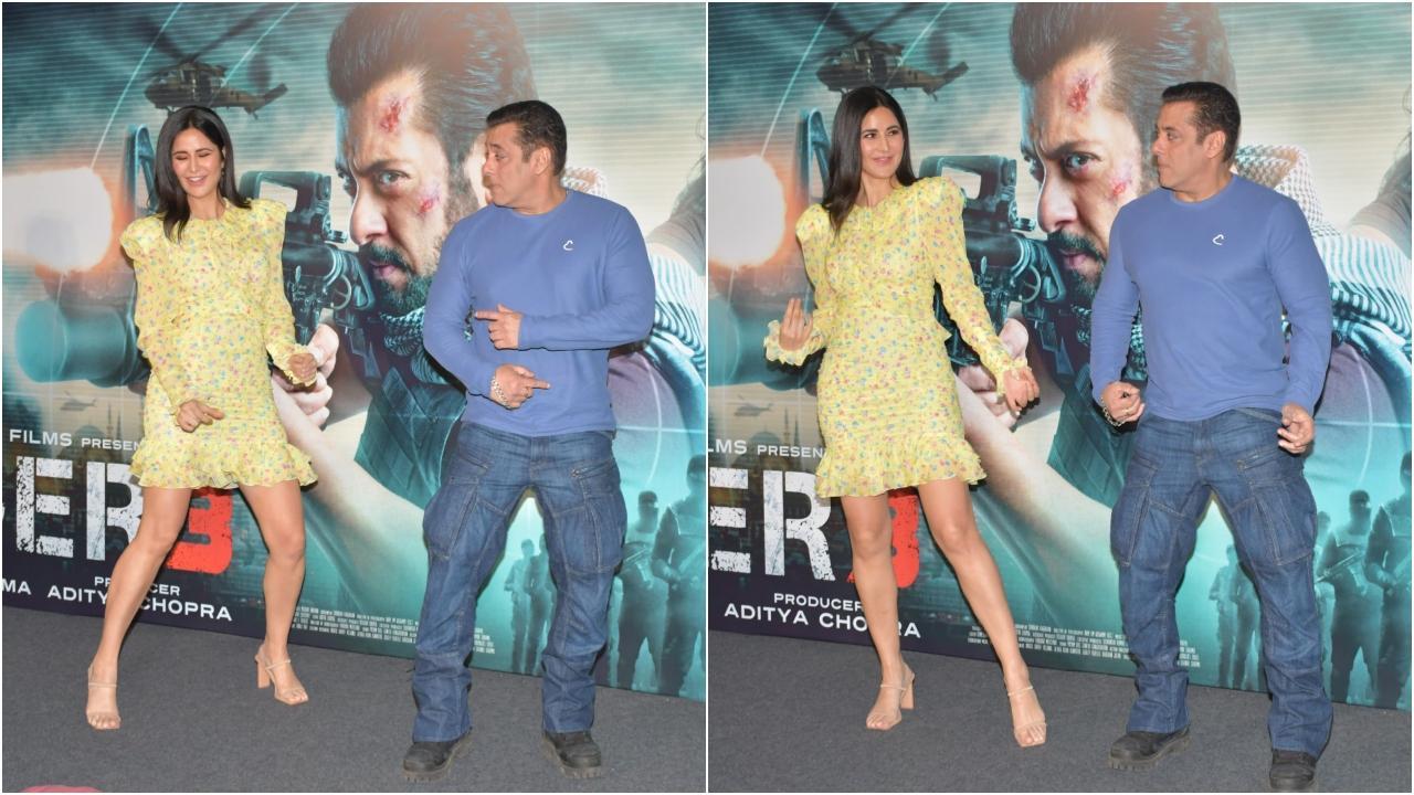 Tiger 3: Salman Khan-Katrina Kaif interact with fans at screening, dance to Leke Prabhu Ka Naam