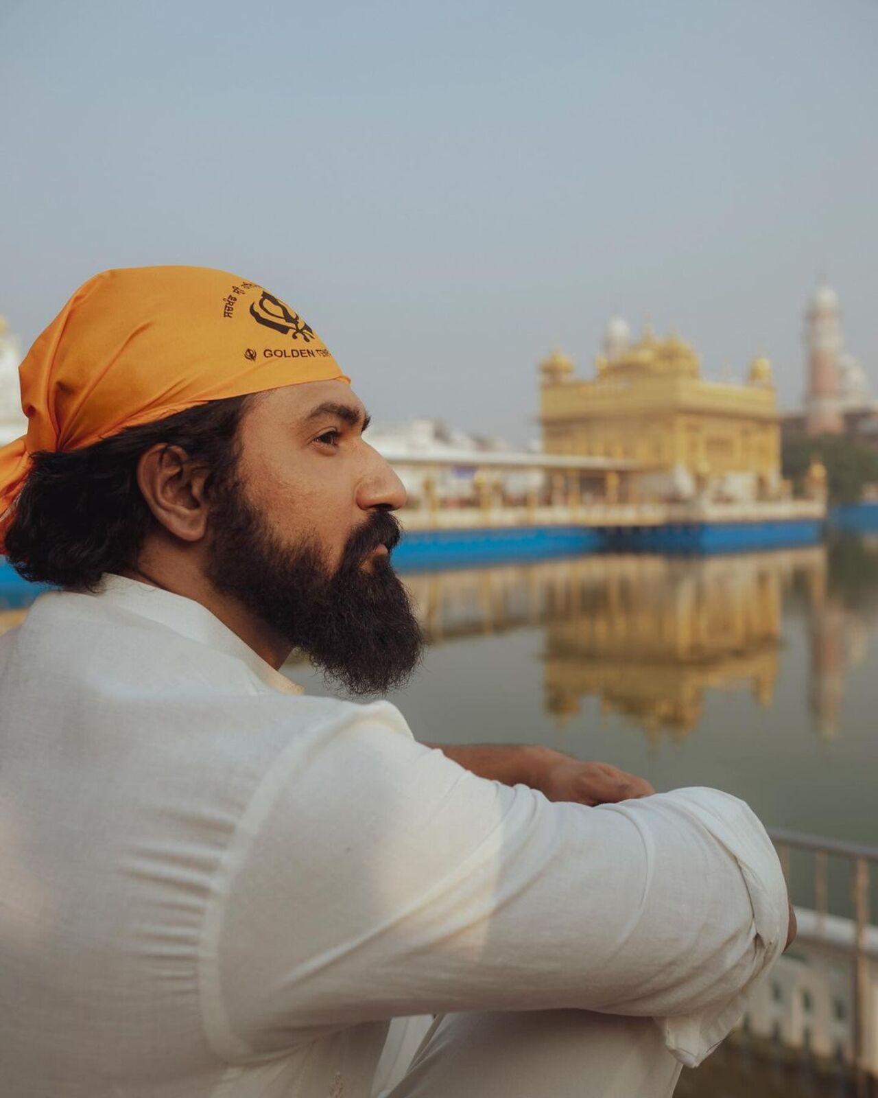 Amid the chaotic promotion schedule, Vicky takes a moment to relax and soak in the divinity of the Golden temple