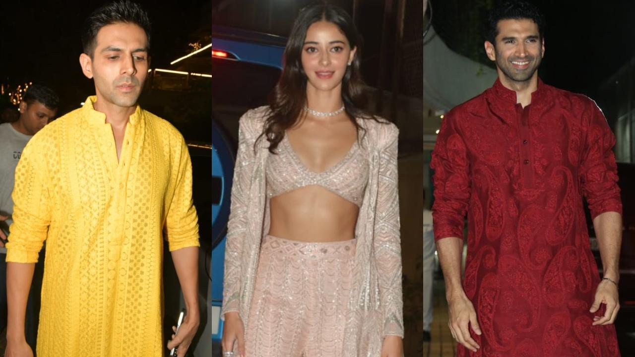 Sara Ali Khan's Diwali bash: Kartik looks dashing, Ananya-Aditya serve glam!