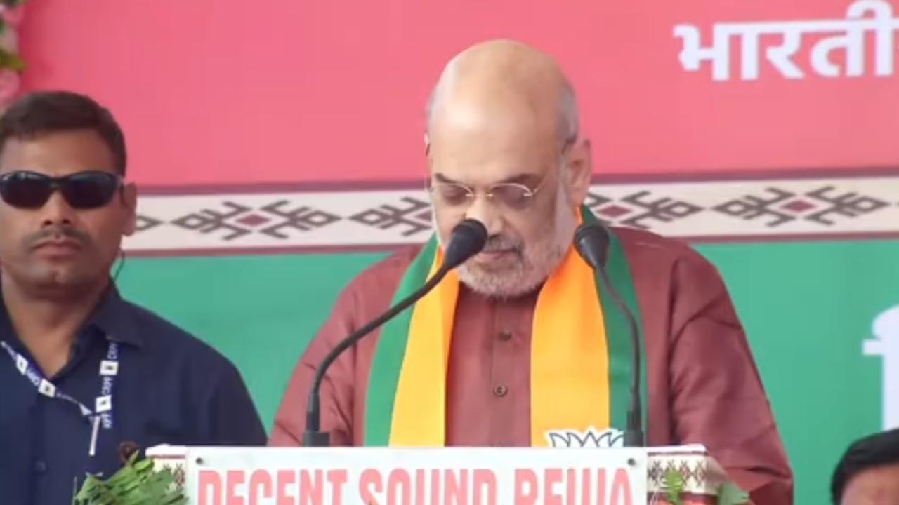 Home Minister Amit Shah addressed a public rally in Madhya Pradesh's Devtalab constituency on Tuesday