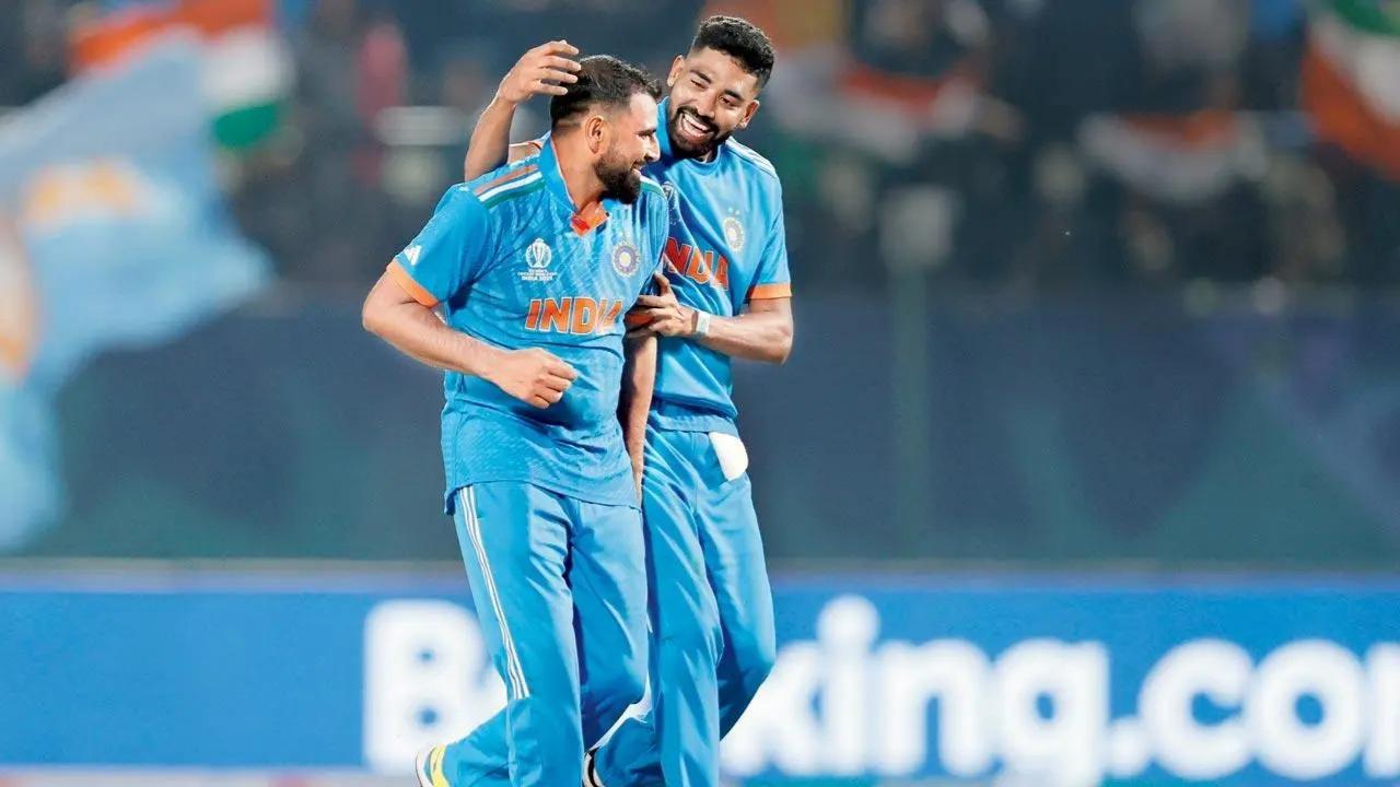 The ICC World Cup 2023 match between India and Sri Lanka in Mumbai at Wankhede Stadium saw the domination of Indian players. Sri Lanka won the toss and elected to bowl first. Shubman Gill, Virat Kohli and Shreyas Iyer's knocks helped India to set a target of 358 runs. Later, Indian bowlers outplayed Sri Lanka for just 55 runs. Mohammed Shami and Mohammed Siraj picked five and three wickets, respectively. India registered their biggest ODI World Cup win against Sri Lanka by 302 runs