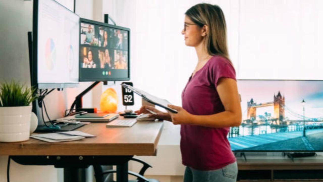 It's also important to practice good posture while seated at your desk to prevent slouching-induced fatigue. Consider using an ergonomic chair if possible. 
