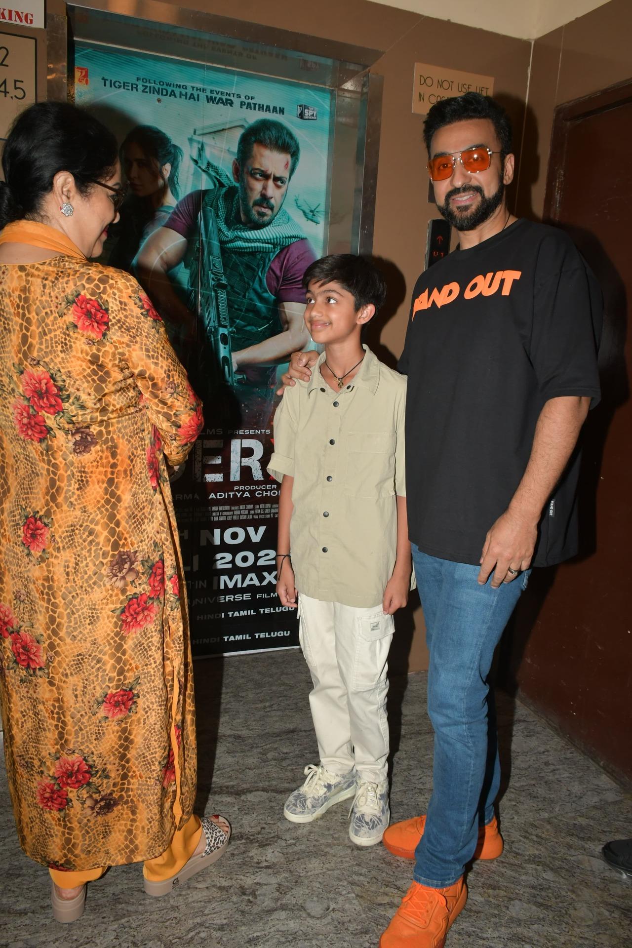 It's family time at the movies for the Kundras as they step out to watch Tiger 3