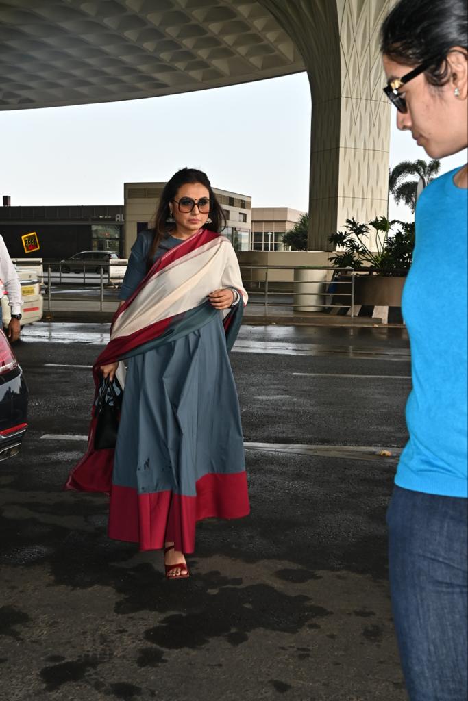 Rani Mukerji was snapped at the airport, wearing a stunning suit