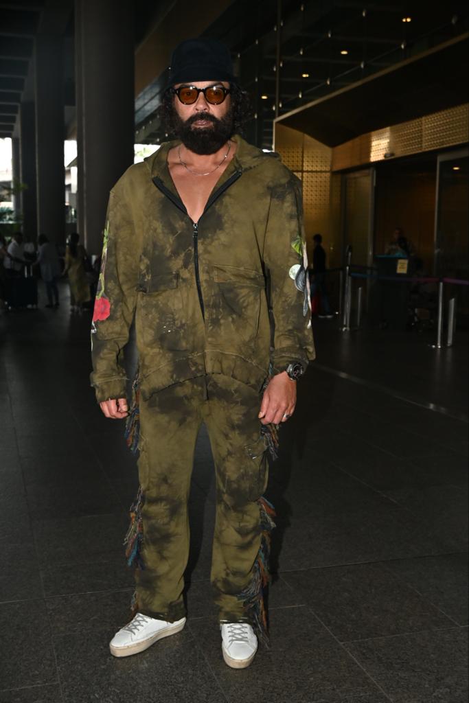 Bobby Deol, who is currently busy promoting his upcoming film Animal, was clicked at the airport