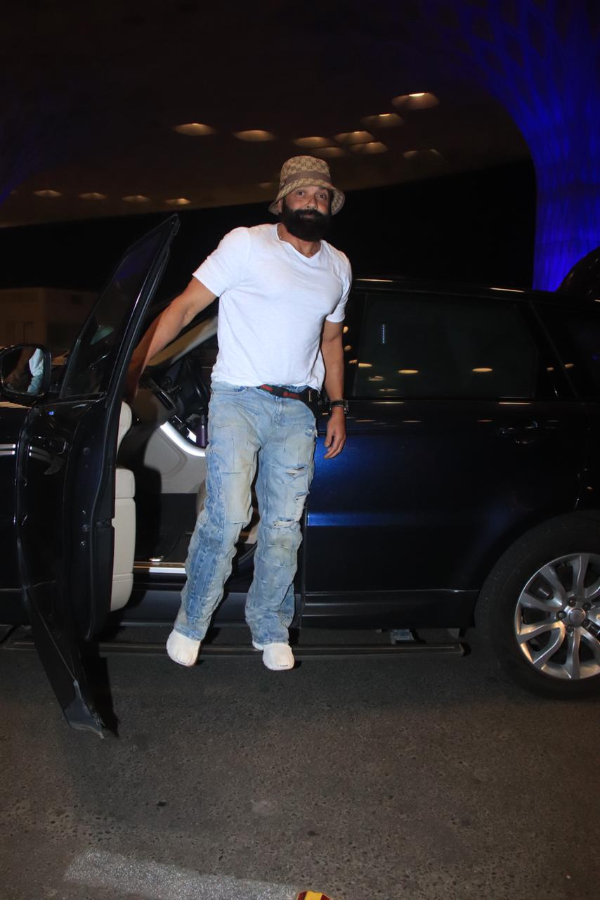Bobby Deol was snapped at the International airport