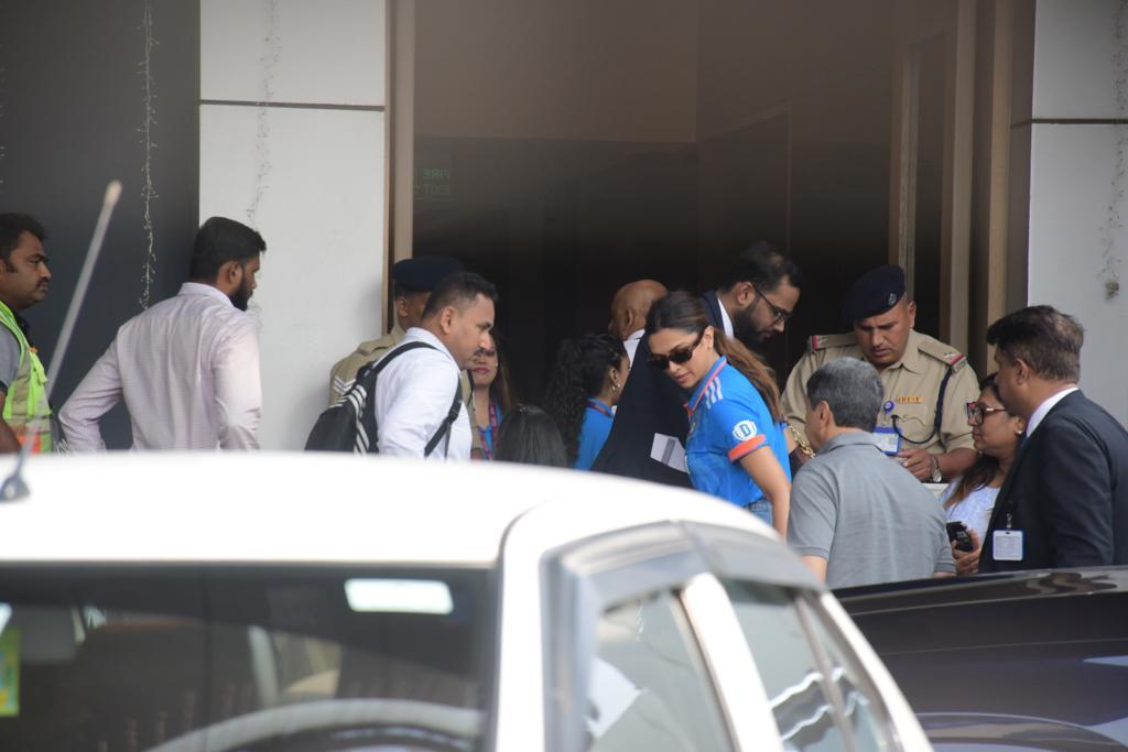 Deepika Padukone was clicked at the Kalina airport as she jetted off for the India vs Australia match in Ahmedabad 