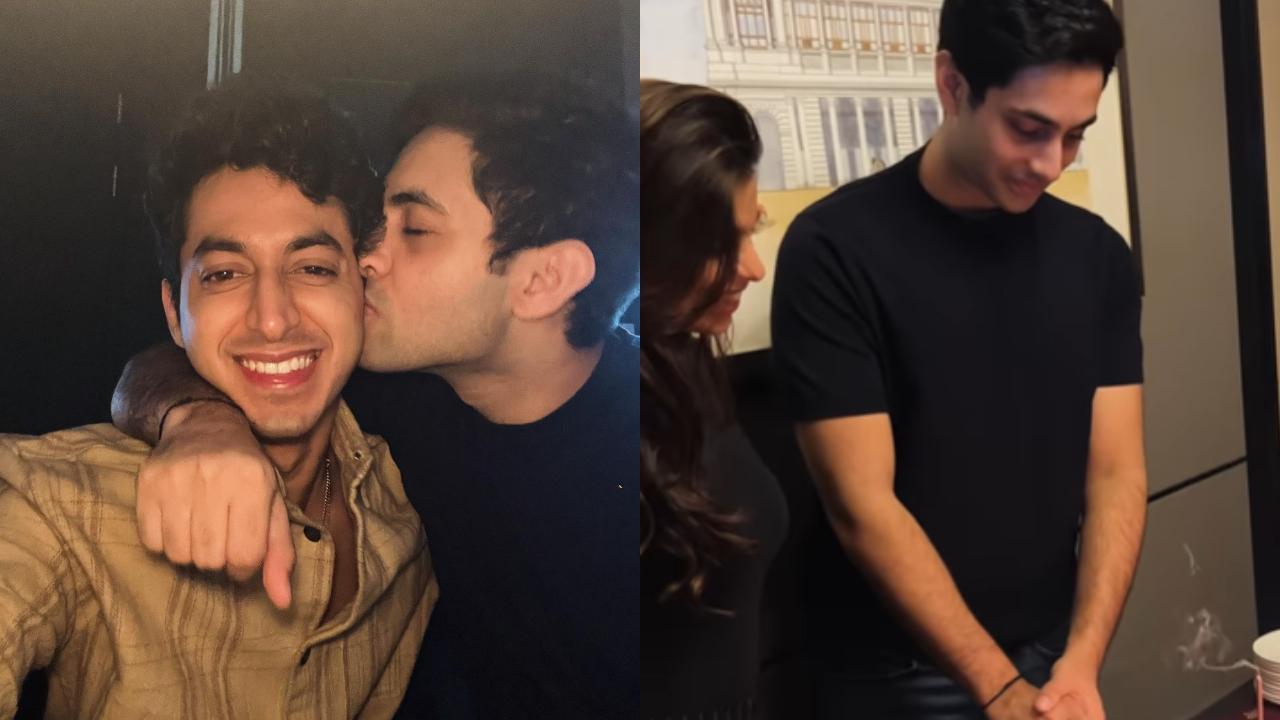 Agastya Nanda celebrates his 23rd birthday with 'The Archies' team, Suhana Khan stands by his side