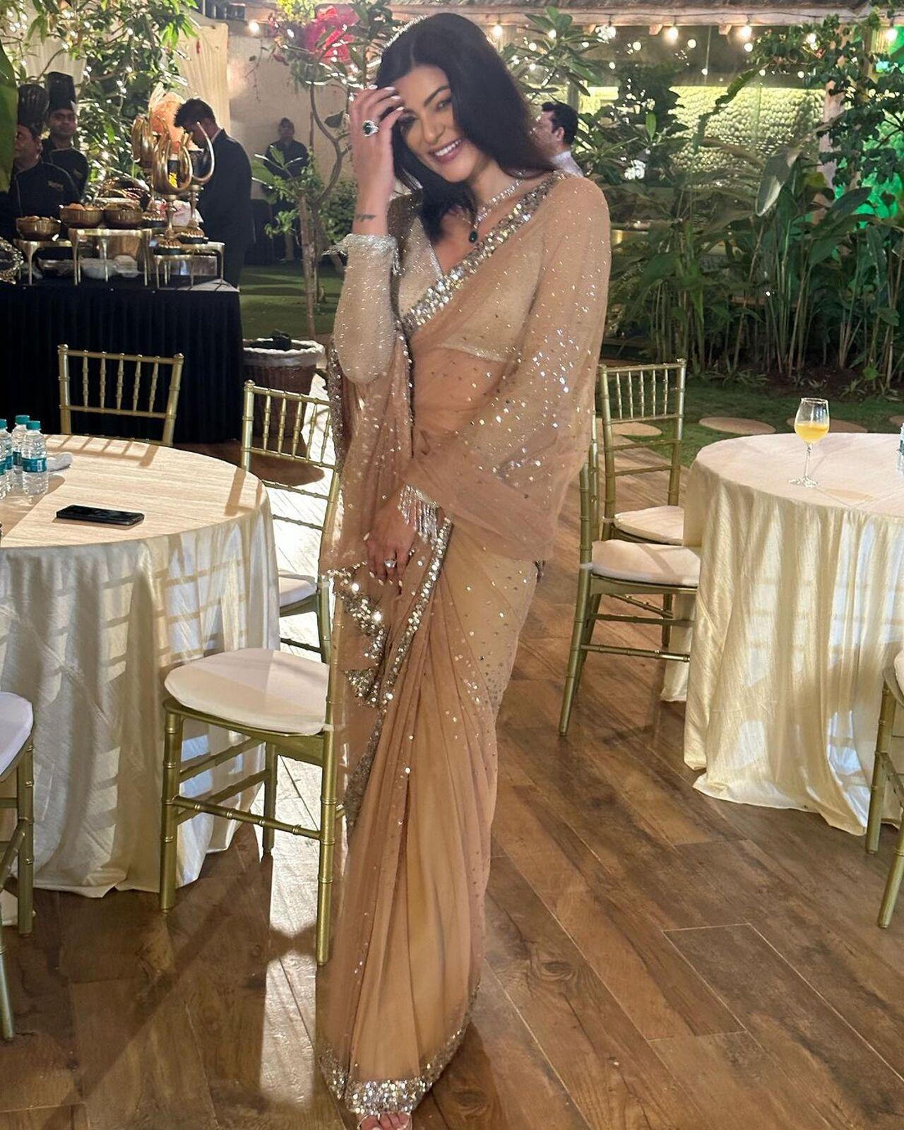Sushmita Sen donned this 18-year-old saree for the Diwali party hosted by Shilpa Shetty last week. The actress had earlier worn this saree during  her appearance on Koffee With Karan, years ago