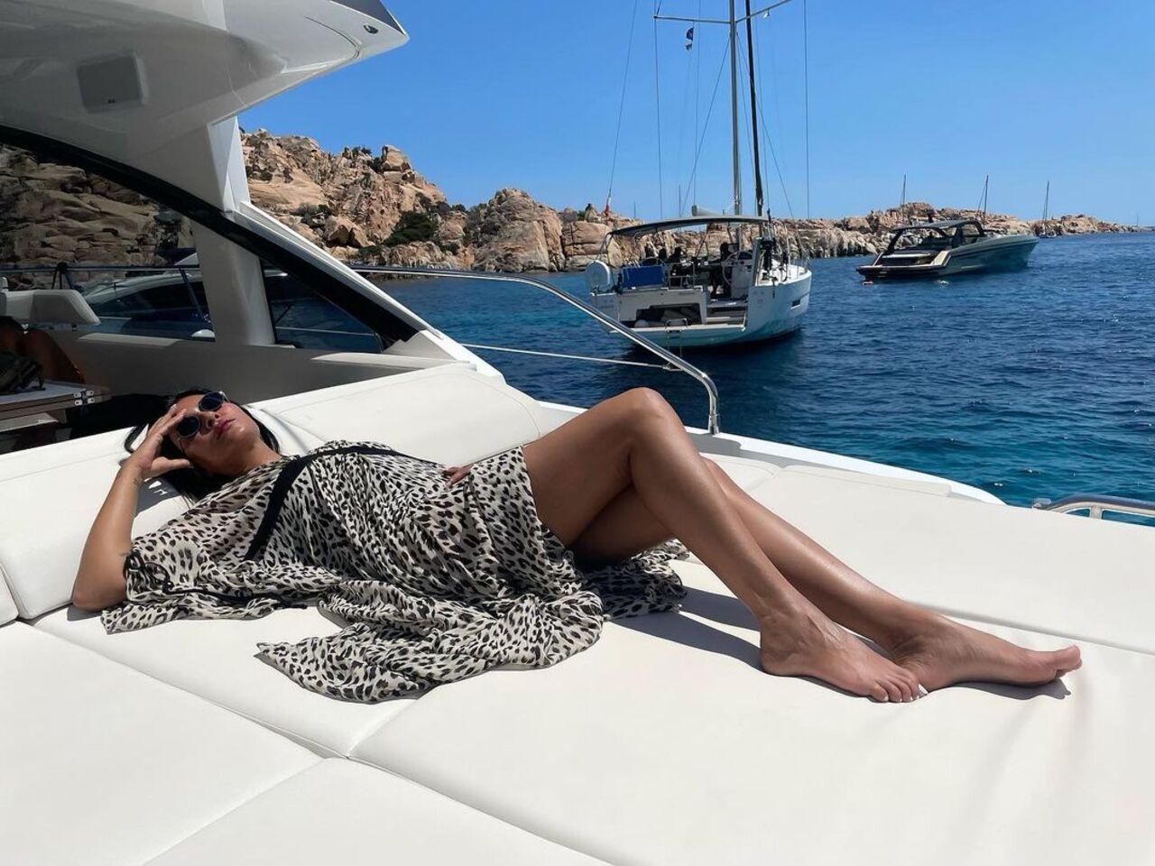 This animal print beachwear is just the perfect wear for a day out soaking in the sun, whether it is on the sand or on a yacht