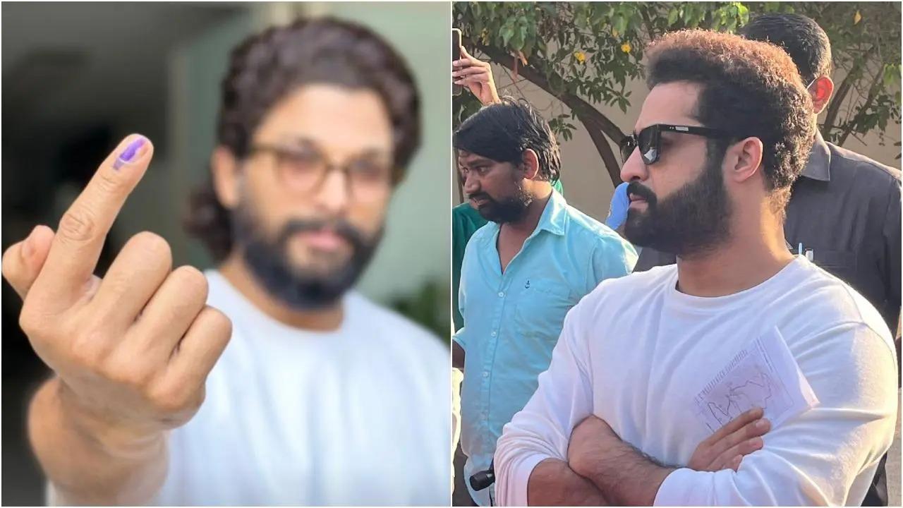 The voting booth for Telangana Assembly Election 2023 opened at 7 am this morning. Celebrities like Allu Arjun, Jr NTR and Chiranjeevi among several others cast their votes. Read full story here